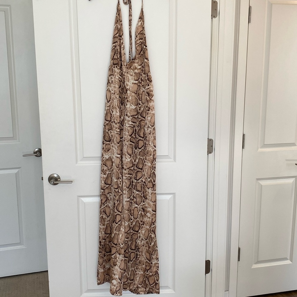 Tiger print over the shoulder jumper